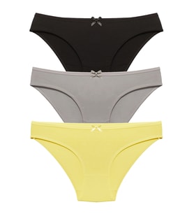 3 LÜ Paket Düz Renk M Beden Bikini Külot