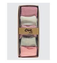 Civil Baby Kız Bebek 5'li Çorap Set 6-12 Ay Pembe