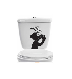 Avery Dennison Komik Uff Koku Dekoratif Klozet Banyo Sticker