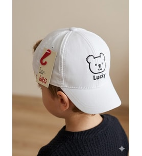 Kitti 1-4 Yaş Lucky Nakışlı Erkek Çocuk Kep Şapka