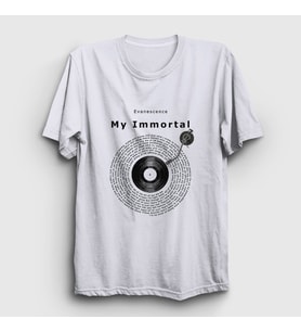 Presmono Unisex Beyaz My Immortal Müzik Evanescence T-Shirt 503793tt