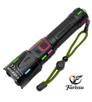 Ultra Güçlü Beyaz Lazer LED El Feneri - 2 KM Menzilli & Powerbank Özellikli (Çift Pil Setli)
