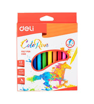 Deli Color Run Keçeli Kalem Karton Kutu 12’li C10000