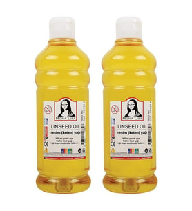 Keten Yağı 500 ml 2 Adet Resim Yağı Monalisa Rafine Bezir Yağı Yağlı Boya İncelticisi Yağlı Boya Yardımcı Malzemesi