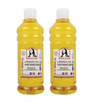 Keten Yağı 500 ml 2 Adet Resim Yağı Monalisa Rafine Bezir Yağı Yağlı Boya İncelticisi Yağlı Boya Yardımcı Malzemesi