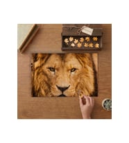 Aslan Yakın Çekim Tasarımı 240 parça Ahşap Puzzle Ahşap Kutuda MP03631