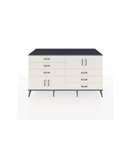 Kronos Konsol 2 Raflı 6 Çekmeceli 4 Kapaklı 176x59x99 Antrasit-Aytaşı