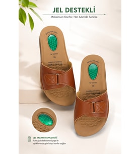 Vizyon 4507 Hafif Yumuşak Tabanlı Comfort Jelli Cırtlı Kadın Terlik