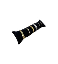 Saat Bileklik ve Takı Yastığı 27 Cm Siyah Süet