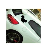 Sevimli Sincap Tasarım Oto Sticker Siyah 10*10 Cm