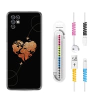INFINIX Note 11 Pro Note 10 Hot 9 Play Kılıf Kablo Koruma Spiral Silikon Plane Heart 1721