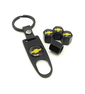 Chevrolet Suburban Metal Anahtarlık ve 4 Adet Metal Sibop Kapağı Seti