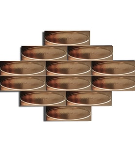 Armada Çini 7x21 Cm Elips Bronz Çini Seramik