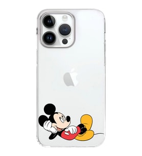 Apple iPhone 14 Pro Uyumlu Kapak  Mickey Mouse Tasarımlı Şeffaf Silikon Kılıf
