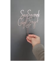 Seni Sevmek Güzel Şey Pasta Süsü - Cake Topper