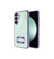 Samsung Galaxy S24 Uyumlu Kılıf Kamera Korumalı Logo Gösteren Zore Omega Kapak (Lila)