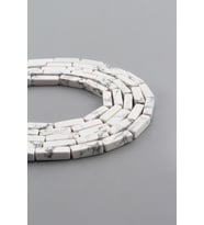 Havlit Doğal Taş Parlak Beyaz Dikdörtgen Kesim 4x13mm Dizi [AA]