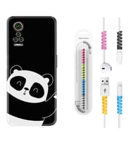 General Mobile GM 21 Pro GM 22 Pro Plus Kılıf Kablo Koruma Spiral Silikon Bay Bay Panda 1784