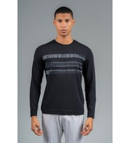 Maraton Regular Erkek Bisiklet Yaka Siyah Sweatshirt