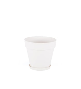 Omnipazar SO-YS04 Yalı Saksı Tabaklı 6 lt No 4 Beyaz (15001)