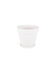 Omnipazar SO-YS04 Yalı Saksı Tabaklı 6 lt No 4 Beyaz (15001)