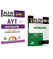 ALTIN KARMA YAYINLARI AYT MATEMATİK KONU KONU ÇIKMIŞ SORULAR + MATEMATİK 40'LI DENEME