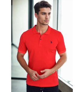 T8561 DEWBERRY ERKEK TSHIRT-AÇIK KIRMIZI