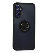 Newface Samsung Galaxy M34 5G Kılıf Montreal Yüzüklü Silikon Kapak - Siyah