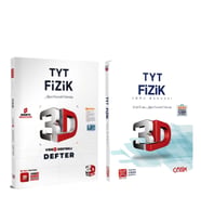3D TYT Fizik Defter ve Soru Bankası Seti 2 Kitap