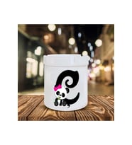 Panda Desenli Ç Harfi Baskılı Seramik Küllük