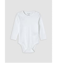 LC WAIKIKI Beyaz Bisiklet Yaka Kız Bebek Çıtçıtlı Body