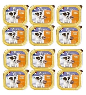 Plaisir Pate Ezme 12 Adet Tavuklu Yavru Köpek Konserve Maması 150 gr Puppy