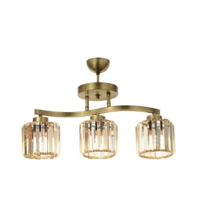AVONNI AV-65231-3E Eskitme Kaplama Modern Avize E27 Metal Kristal 55x17cm