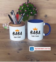 Babalar Günü Hediyesi Kalemlik, Kupa Bardak T Kişiye Özel HediyeBabaya Hediye (Model 6)