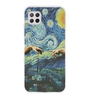 Huawei P40 Lite Uyumlu Sanatsal Vintage Desenli Şeffaf Telefon Kılıfı