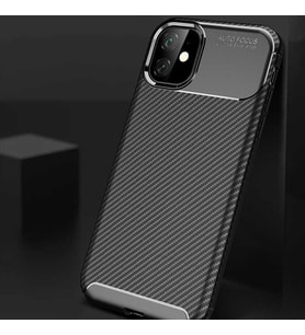 Apple iPhone 11 Kılıf Esnek Soft Karbon Tasarım Legion Serisi (Siyah)