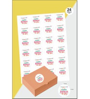 Happy Birthday Doğum Günün Kutlu Olsun Hediyeler için Çıkartma Sticker Etiket 24 adet 4 cm