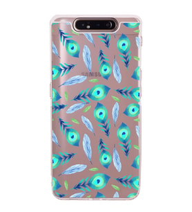 PrintiFy Samsung Galaxy A80 ile Uyumlu Nazar Boncuğu 3 Baskılı Kamera Korumalı Şeffaf Silikon Kılıf
