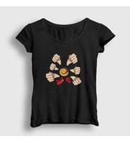 Presmono Kadın Siyah Gatling Anime One Piece T-Shirt 135329tt