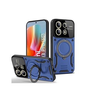 Redmi Note 13 Pro 4G Kılıf Joy Lens Standlı Kapak - Lacivert