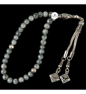 Labradorit Doğal Taş Tesbih 33lük - 6mm (Çok Renkli)