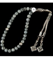 Labradorit Doğal Taş Tesbih 33lük - 6mm (Çok Renkli)
