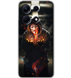 İnfinix Note 30 Pro Kılıf HD Desen Baskılı Kılıf - V for Fire