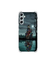 PrintiFy Samsung Galaxy A34 ile Uyumlu Simya Serisi Gölge Ve Cam Tasarımlı Uv Baskılı Köşe Korumalı Antişok Kılıf