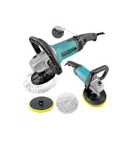 MOONSHOP 180mm 1200w Profesyonal Devir Ayarlı Pasta Cila Parlatma Polisaj Makinesi (Siyah)