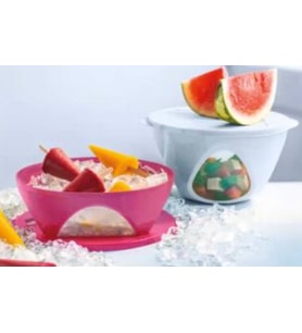 TUPPERWARE TUTKU SERVİS KABI 2,5 L PEMBE VE 4,3L MAVİ  SET
