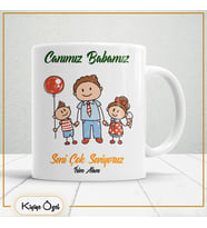 Babalar Günü Özel Hediye Çay Kahve Kupa Bardak-baba15