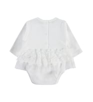Civil Baby Fırfır Tüllü 3-12 Ay Çıtçıtlı Badi - Pembe (Ekru)