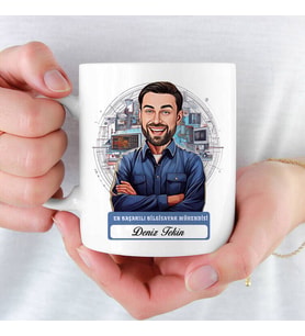 En Başarılı Erkek Bilgisayar Mühendisine hediye Karikatürlü Kupa Bardak