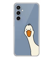 Samsung Galaxy S23 FE Uyumlu Sevimli Ördek Desenli Şeffaf Telefon Kılıfı